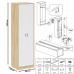 Набор модульной мебели для прихожей П-6-500 № 51 дуб сонома/фасады МДФ белое дерево фрезеровка ромб