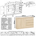 Комод широкий на четыре ящика и две дверки Мори МК1600.1 дуб сонома