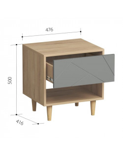 Сплит Тумба прикроватная/ h500мм МДФ матов