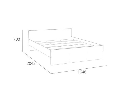 Симпл НМ 011.53 Кровать Белый