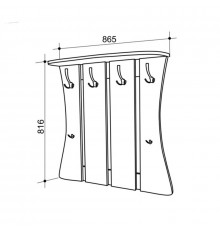 Вешалка настенная Уют 2 венге