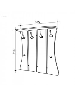 Вешалка настенная Уют 2 венге